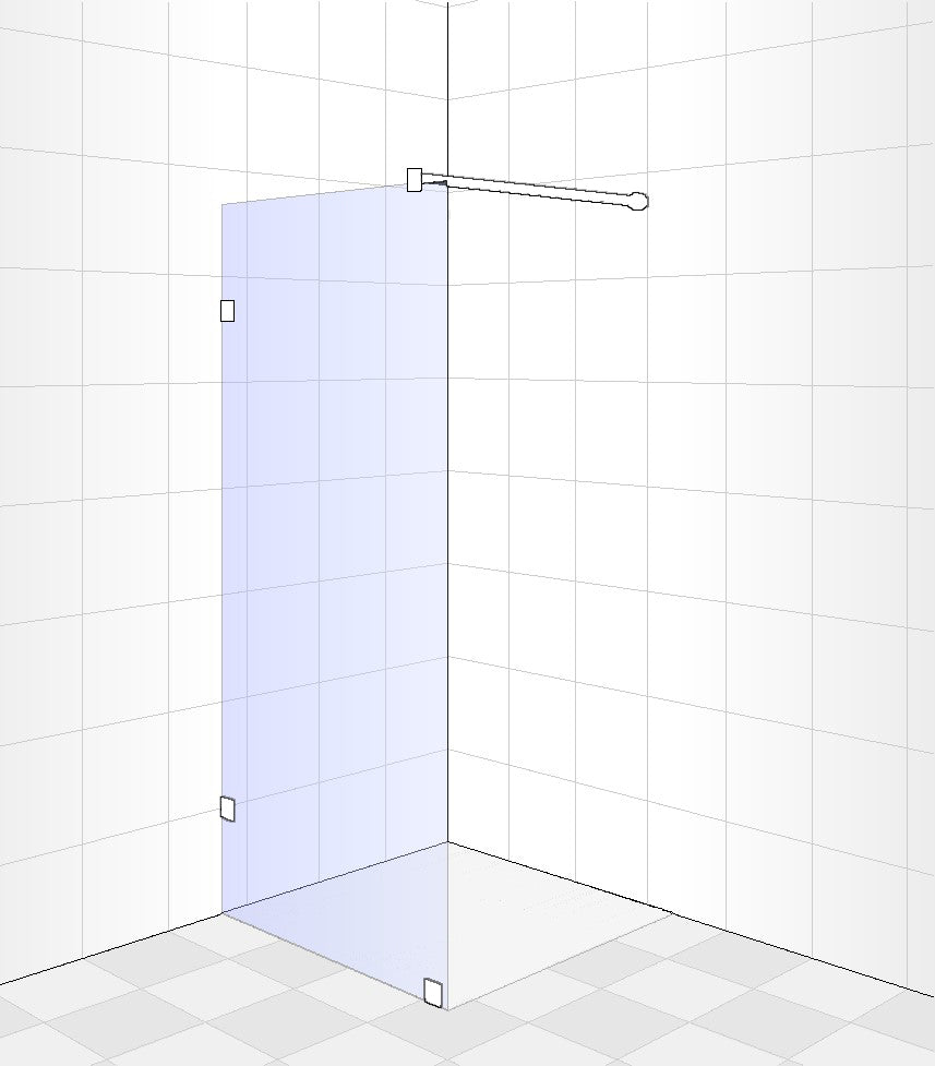 Shower Screen 900mm x 2000mm