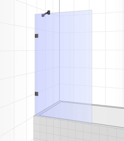 Fixed Bath Screen, 800 x 1400mm, Clear Glass