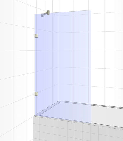 Fixed Bath Screen, 800 x 1400mm, Clear Glass