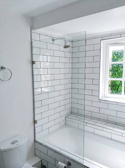 Fixed Bath Screen, 800 x 1400mm, Clear Glass