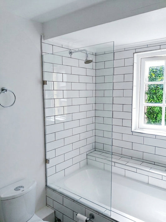 Fixed Bath Screen, 800 x 1400mm, Clear Glass